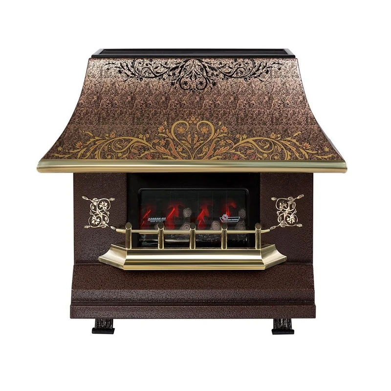 بخاری گازی طرح شومینه ایران شرق مدل 15000 آذران طرح رزیتا