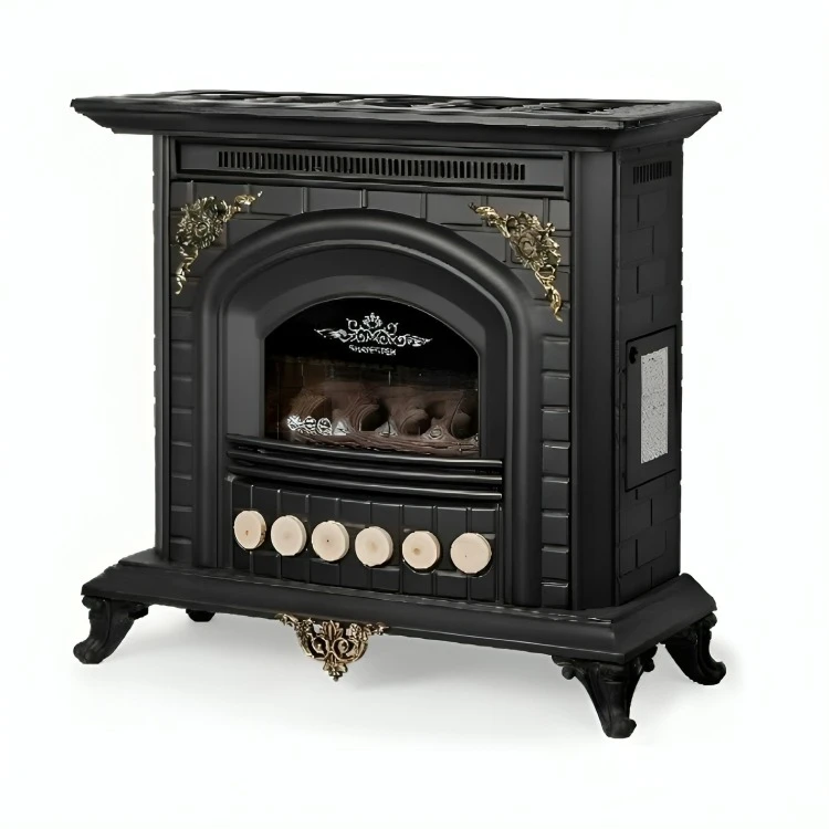 بخاری گازی شایسته مدل 30000 کلاسیک طرح شومینه چوبی